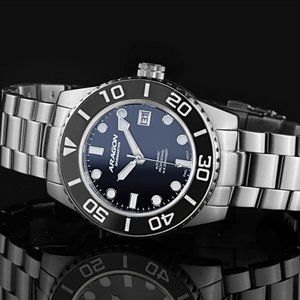 ARAGON Watch Swiss Automatic DiveMaster Sapphire Crystal & Bezel Black Dial 42mm